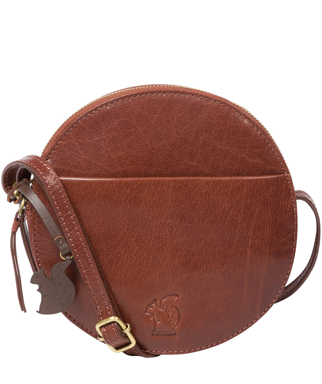 'Rolla' Conker Brown Leather Cross Body Bag