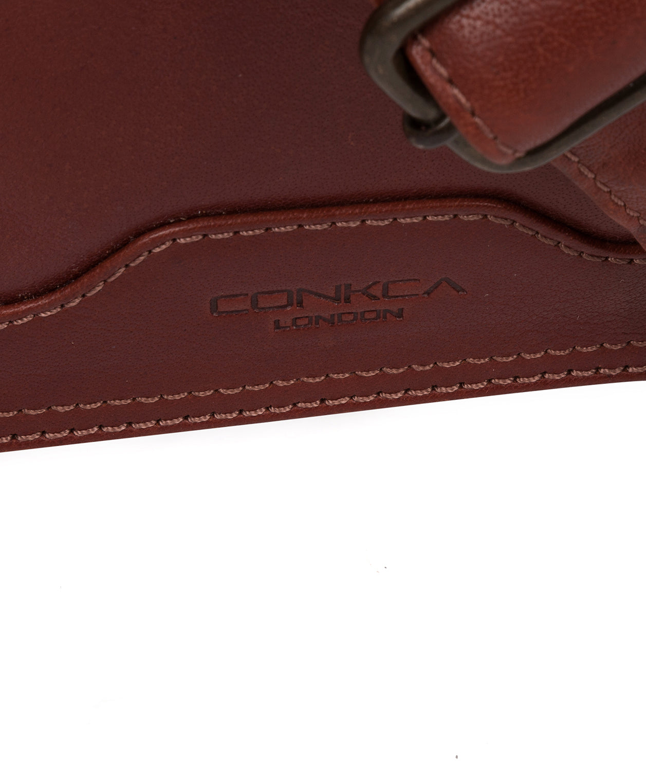 'Zico' Conker Brown Leather Messenger Bag