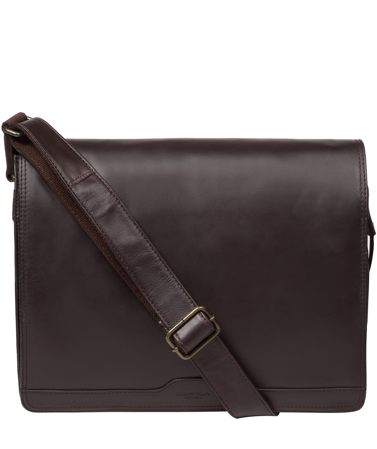 'Zico' Dark Brown Leather Messenger Bag