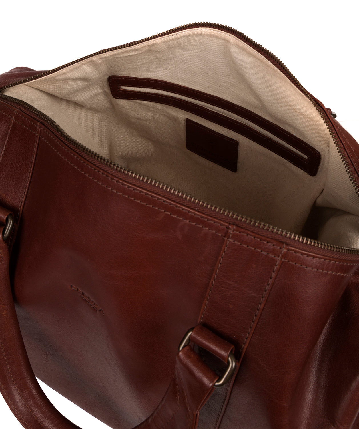 'Rivellino' Conker Brown Leather Holdall