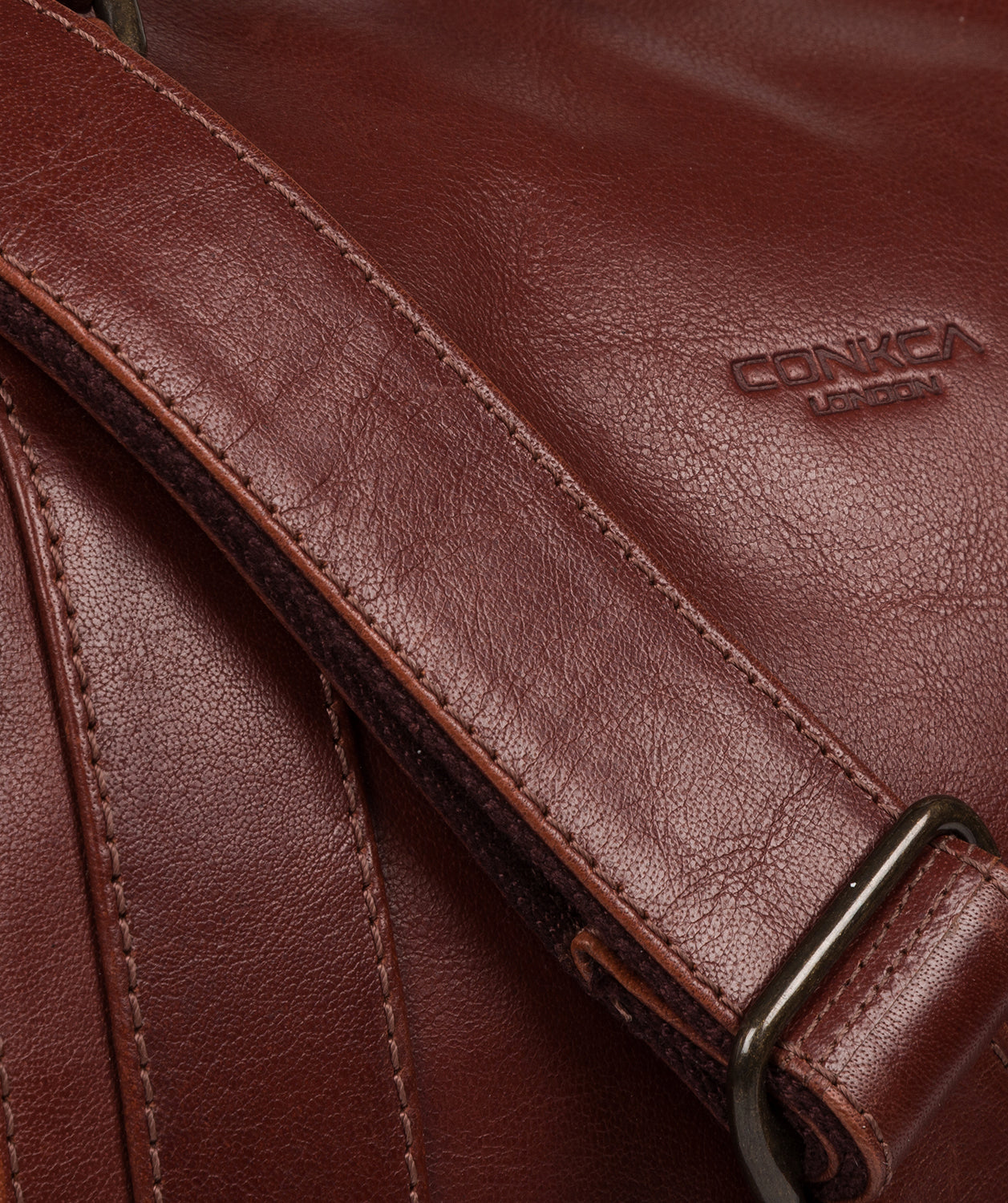 'Rivellino' Conker Brown Leather Holdall