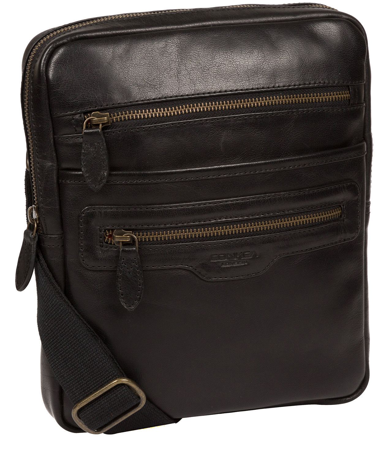 'Jairizinho' Black Leather Cross Body Bag image 5