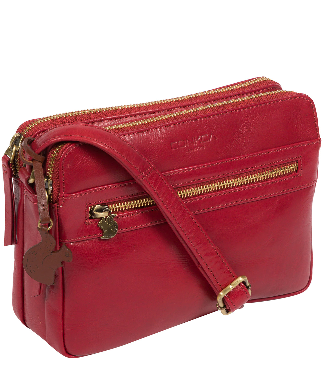 'Drew' Chilli Pepper Leather Cross Body Bag