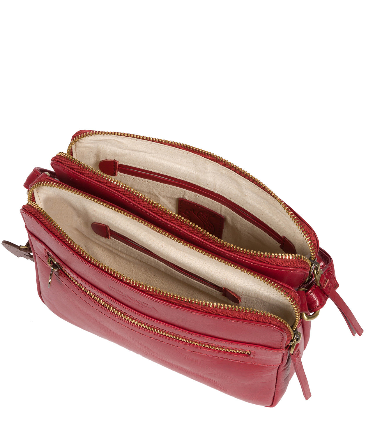 'Drew' Chilli Pepper Leather Cross Body Bag