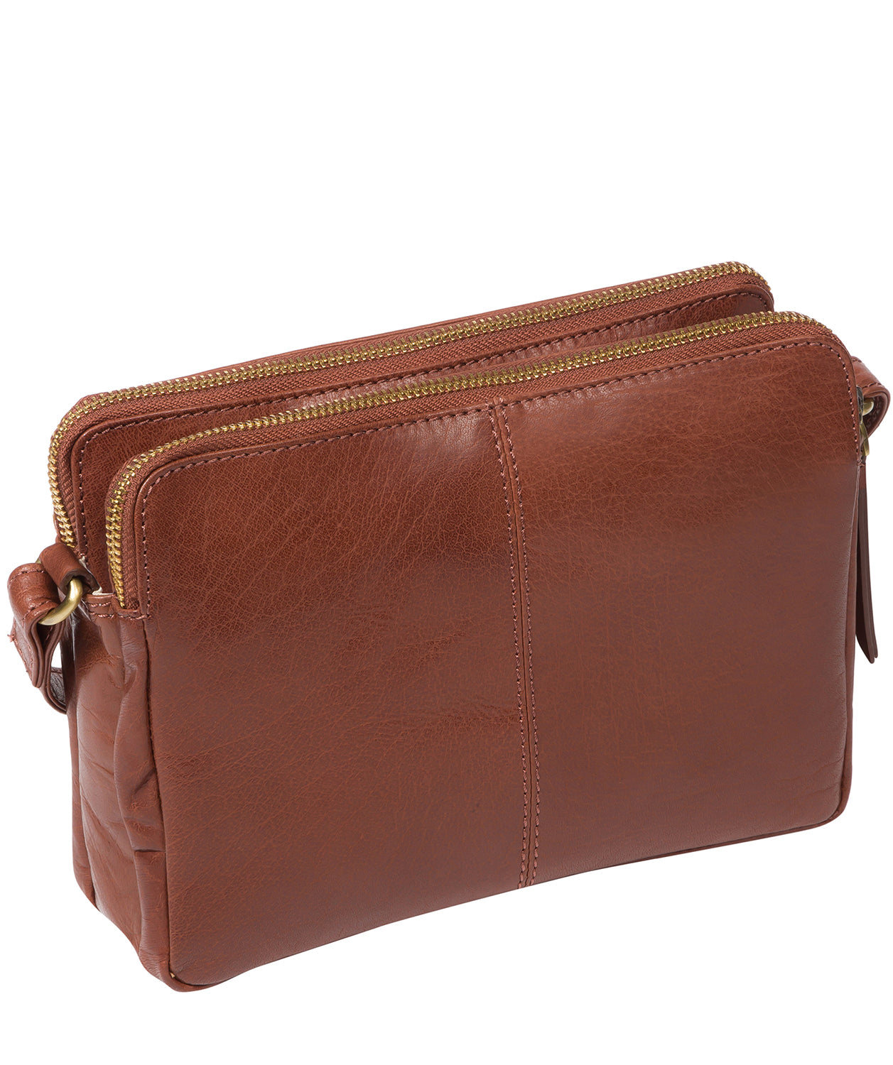 'Drew' Conker Brown Leather Cross Body Bag