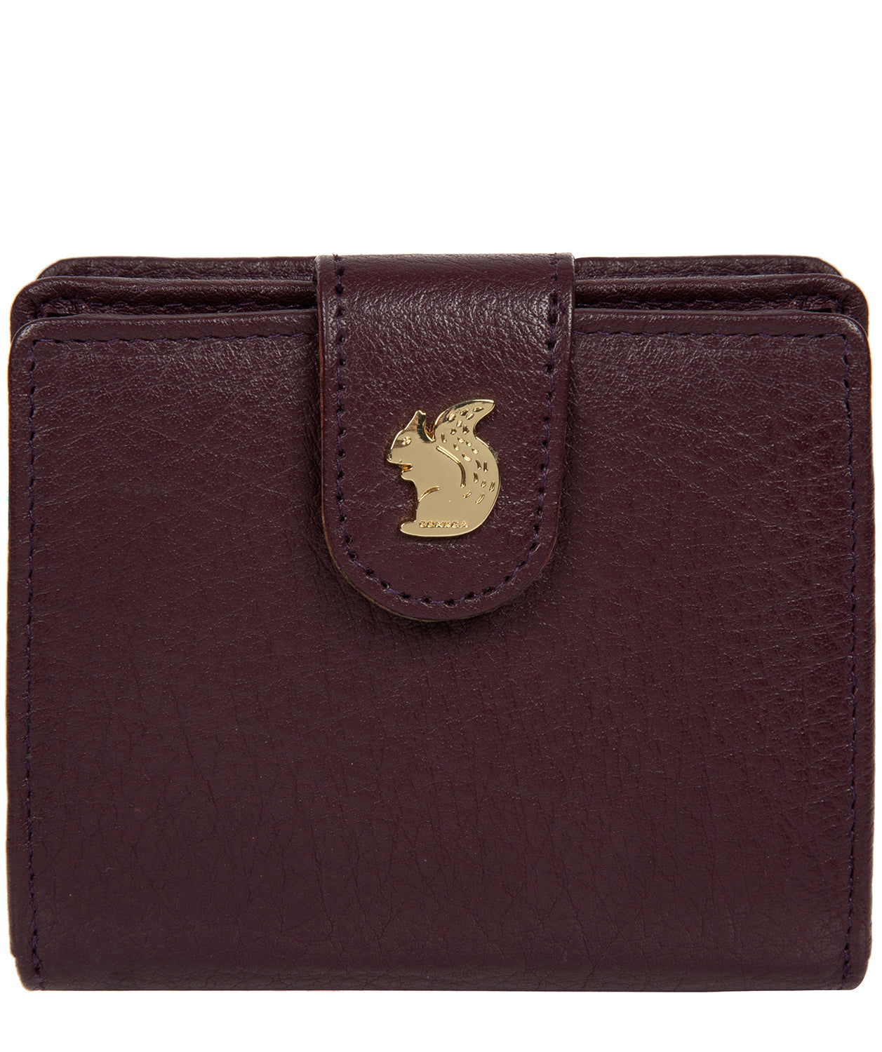 'Azaria' Plum Leather RFID Purse