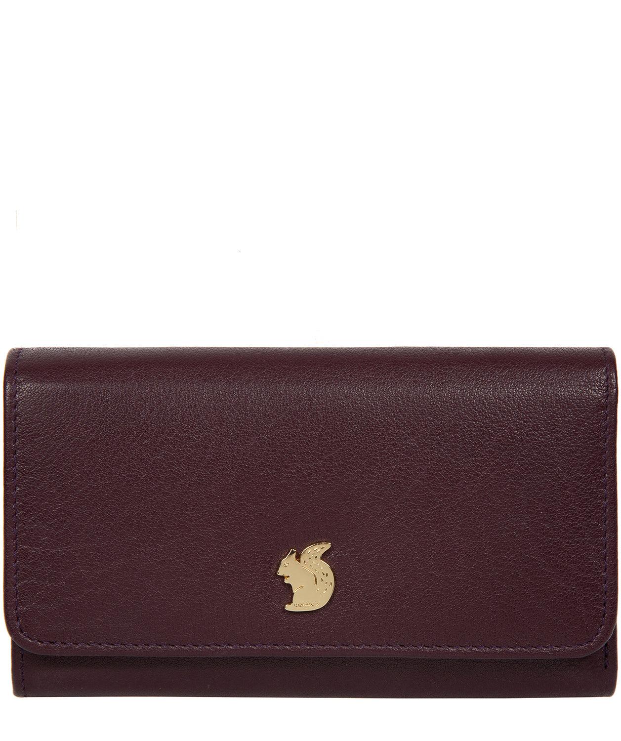 'Colleen' Plum Leather RFID Purse