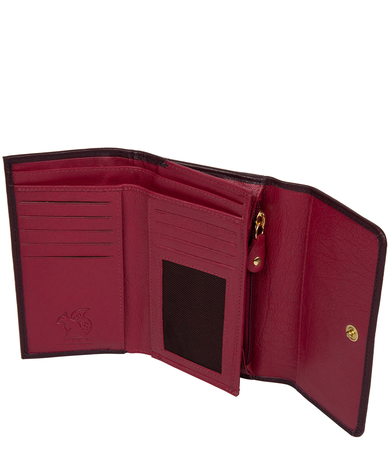 'Colleen' Plum Leather RFID Purse