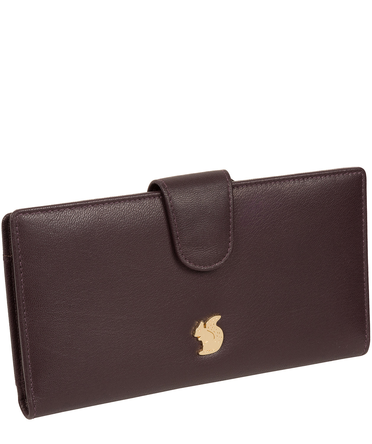 'Kaif' Plum Leather Purse image 3