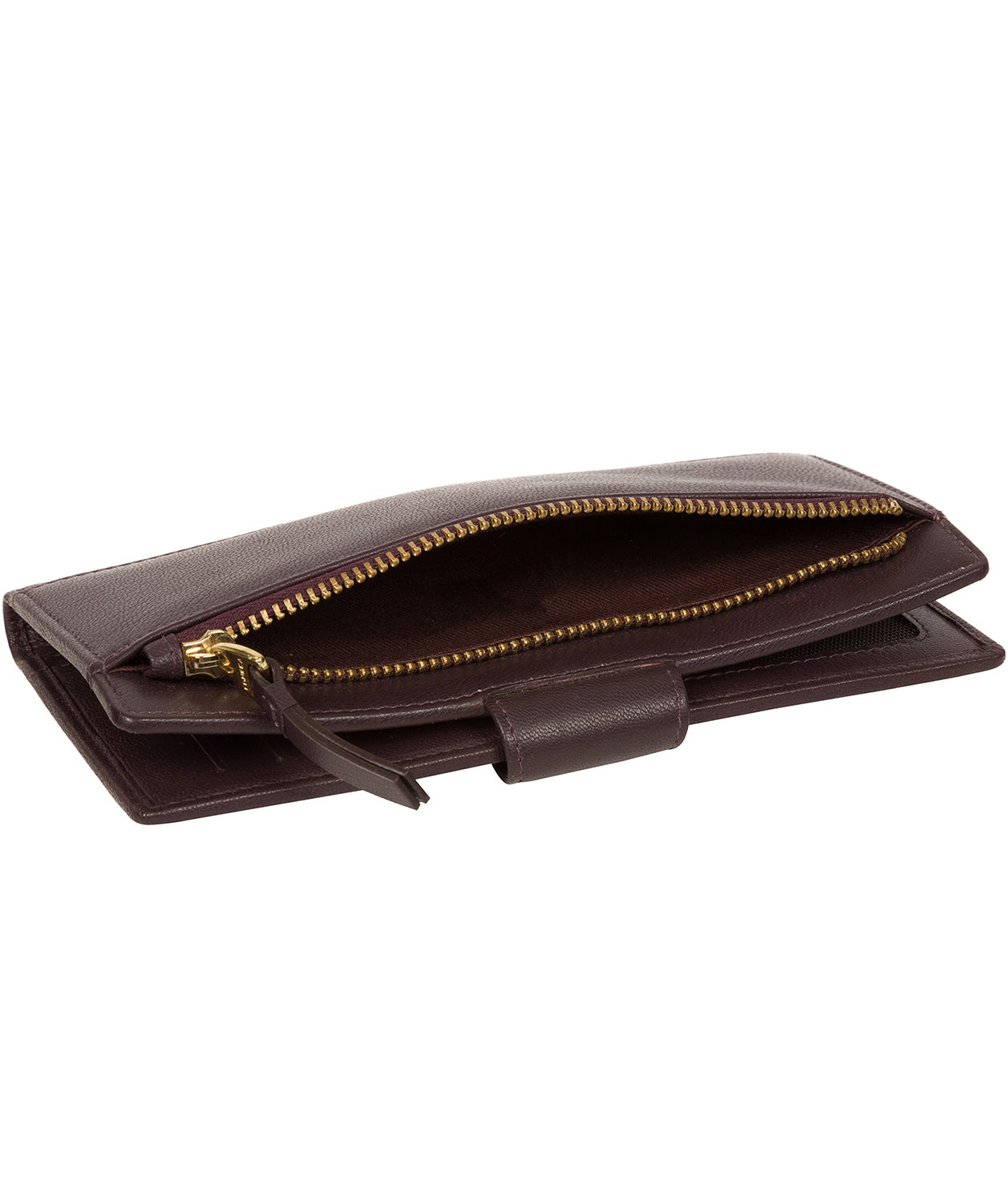 'Kaif' Plum Leather Purse image 5