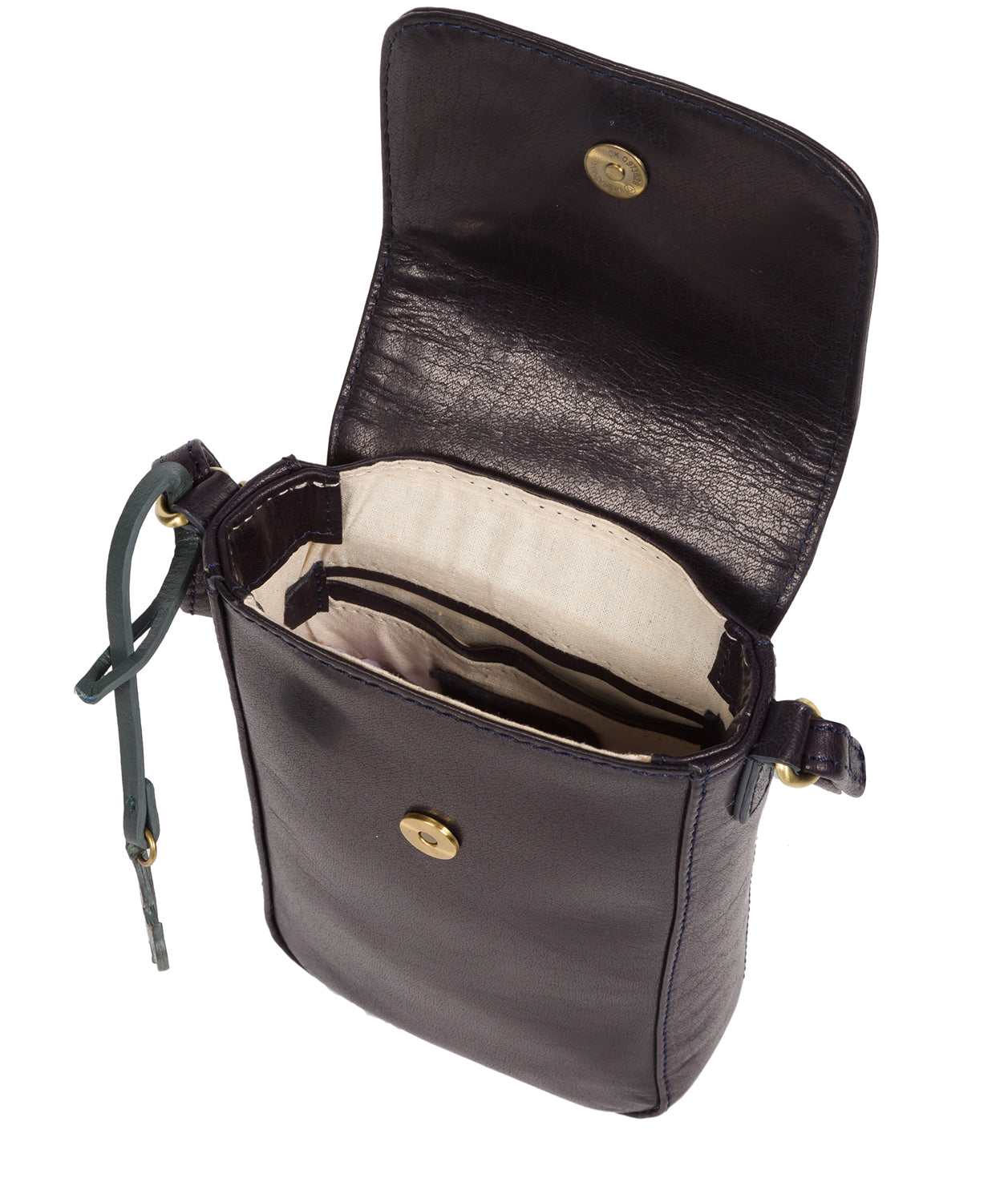 'Buzz' Navy Leather Cross Body Phone Bag