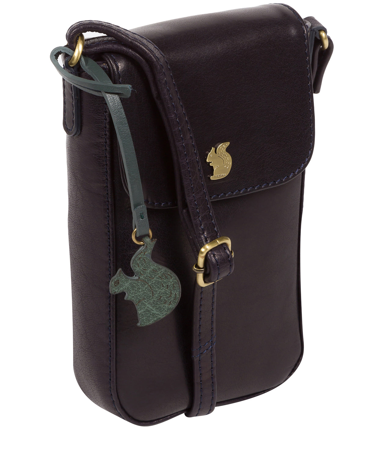 'Buzz' Navy Leather Cross Body Phone Bag