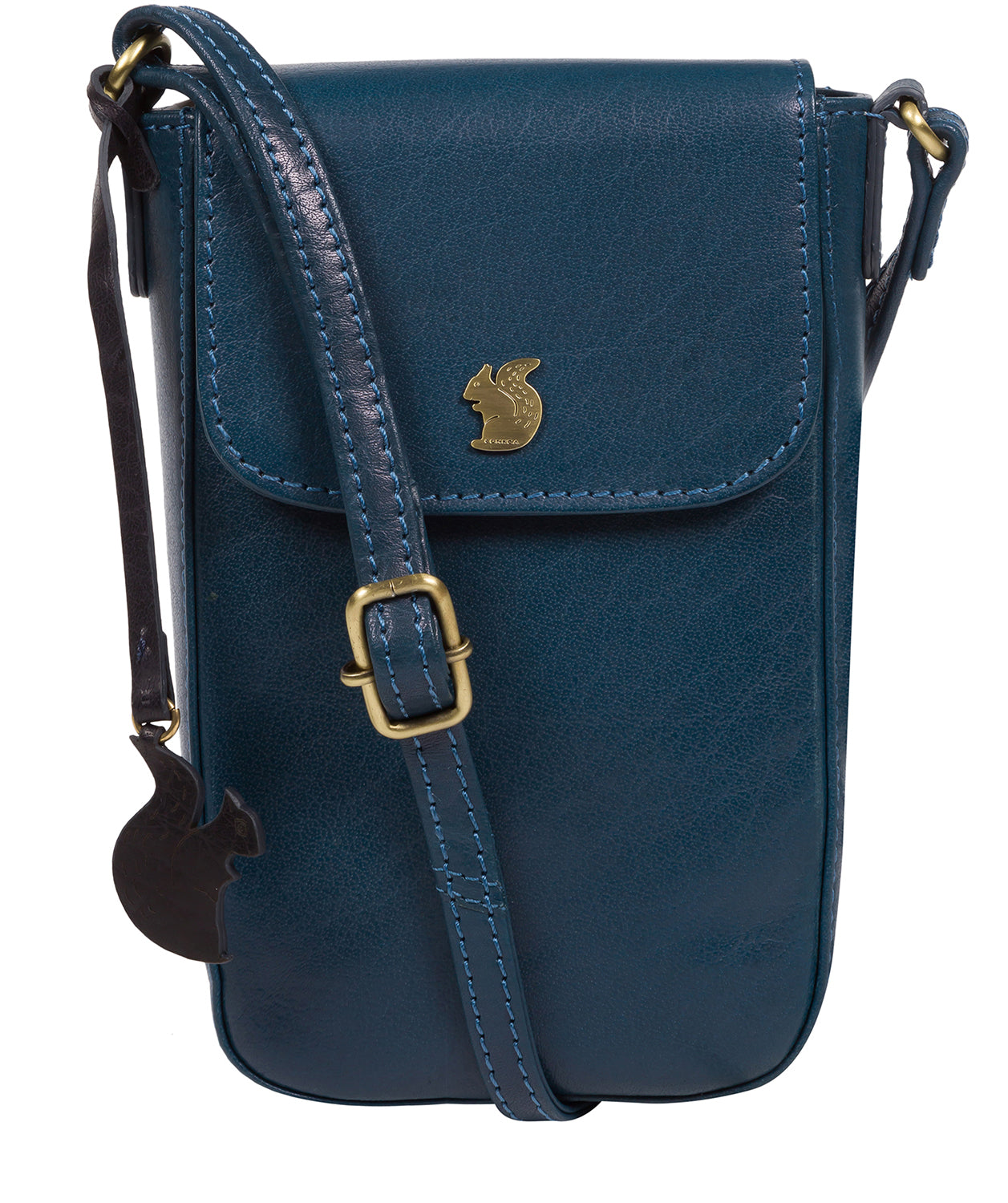 'Buzz' Snorkel Blue Leather Small Cross Body Bag