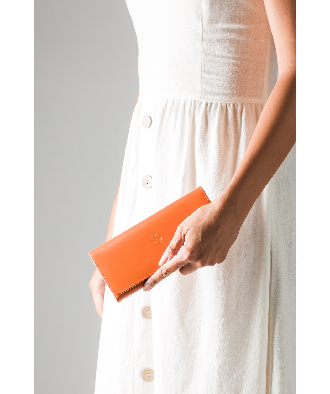 'Jorja' Orange Leather Purse