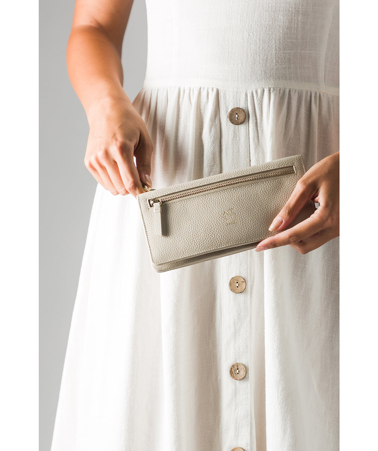 'Daya' Fawn Leather Purse