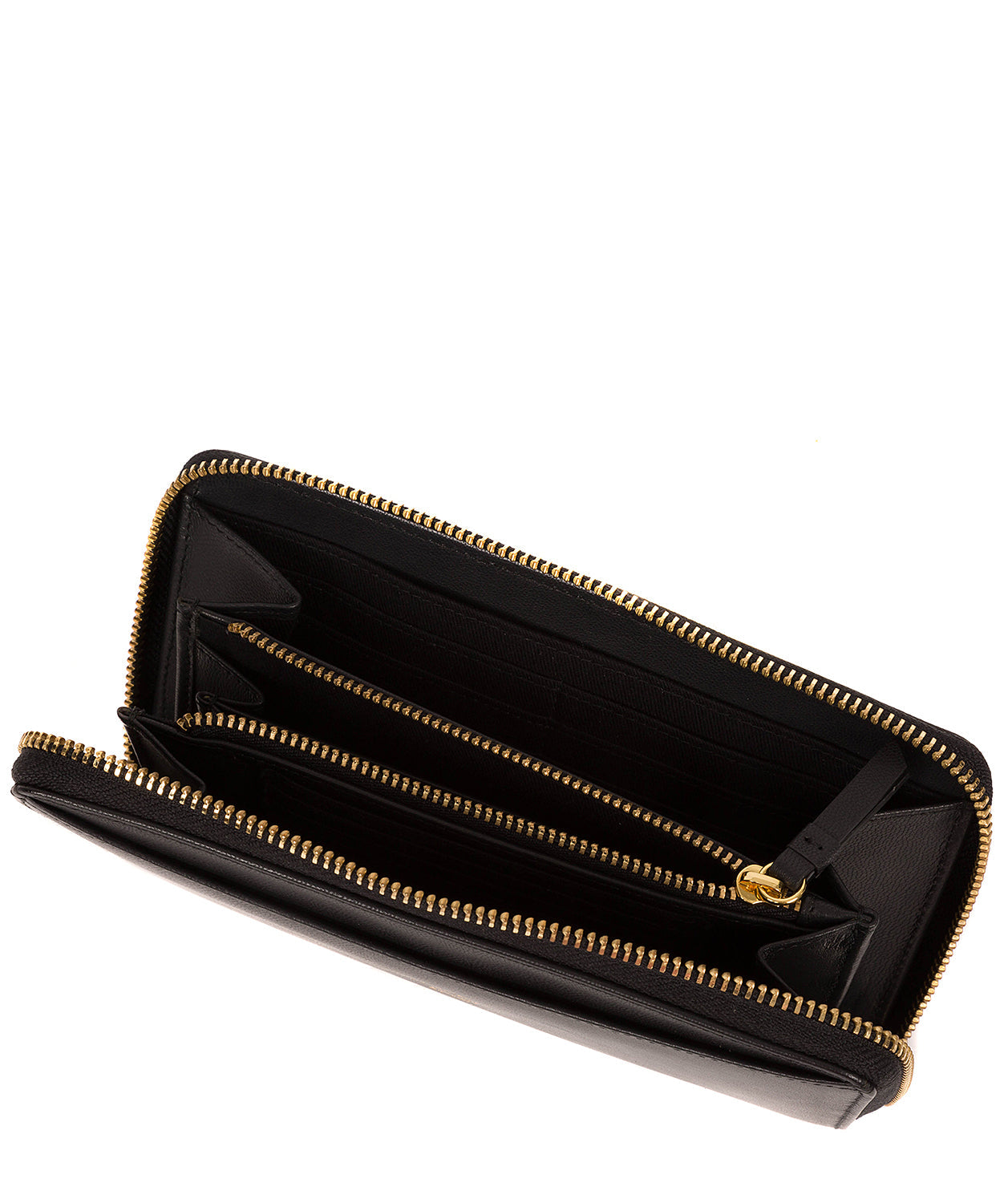 'Billie' Smooth Black Leather Purse