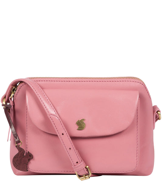 'Dainty' Blush Leather Cross Body Bag