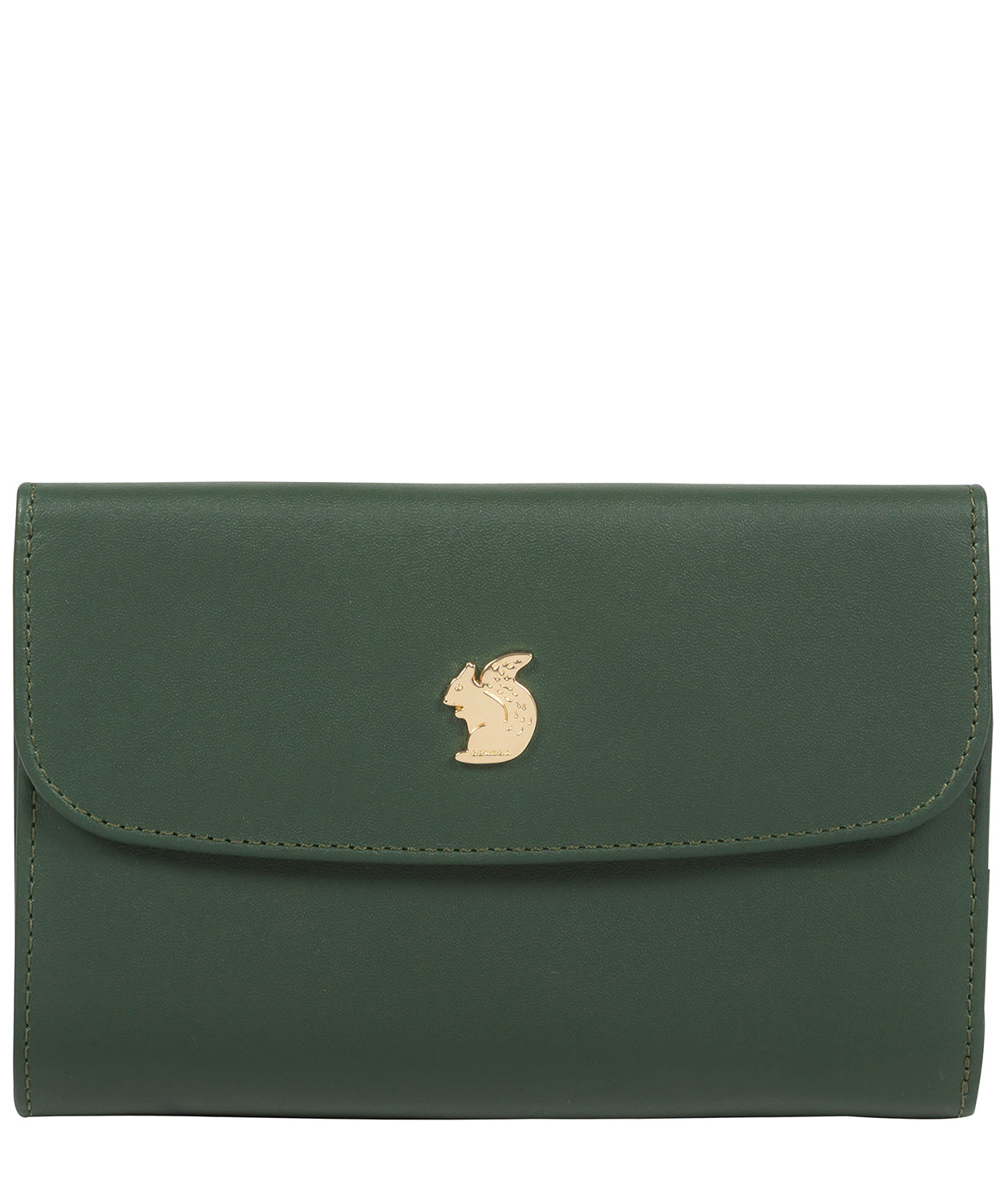 'Maple' Evergreen Leather Tri-Fold Purse