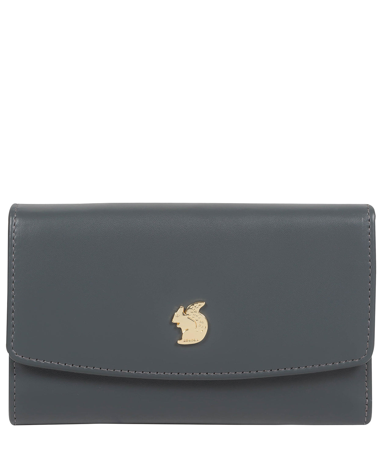 'Sherry' Smoky Blue Leather Tri-Fold Purse