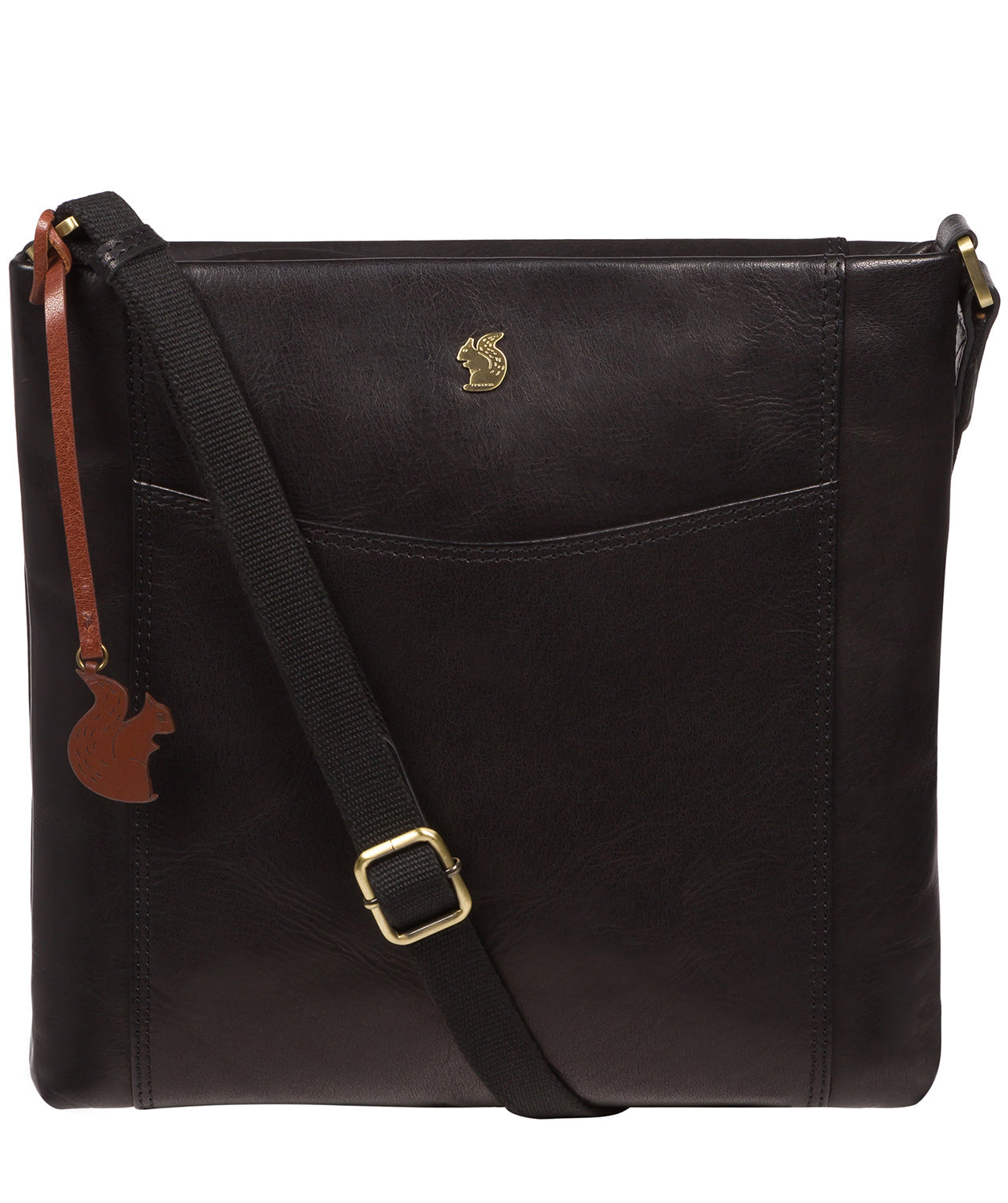 'Miya' Black Leather Cross Body Bag