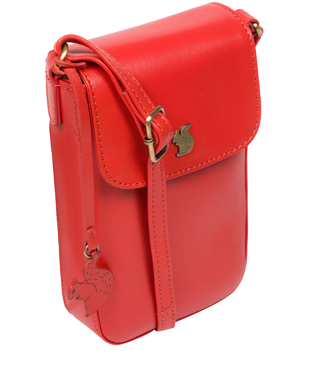 Conkca London Originals Collection Bags: 'Buzz' Orangeade Leather Cross Body Phone Bag