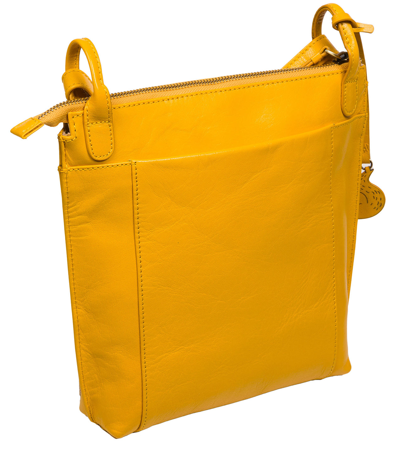 Conkca London Originals Collection Bags: 'Rego' Lemon Drop Leather Cross Body Bag