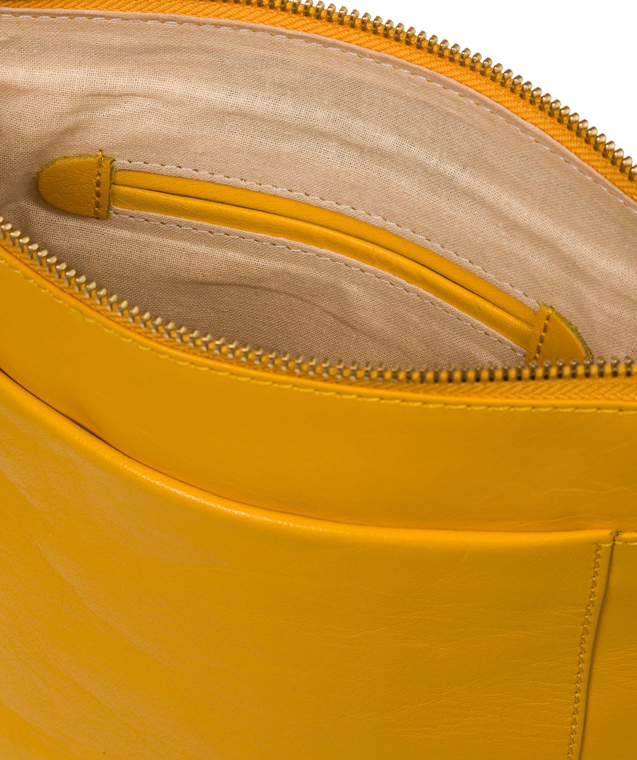 Conkca London Originals Collection Bags: 'Rego' Lemon Drop Leather Cross Body Bag