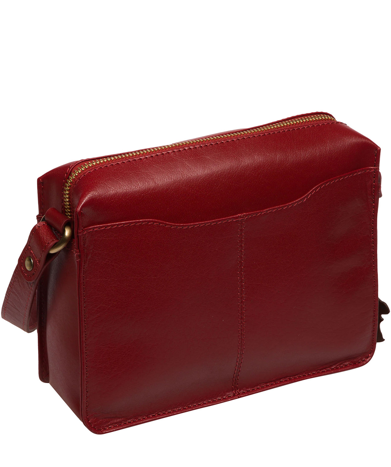Conkca London Originals Collection Bags: 'Aurora' Chilli Pepper Leather Cross Body Bag