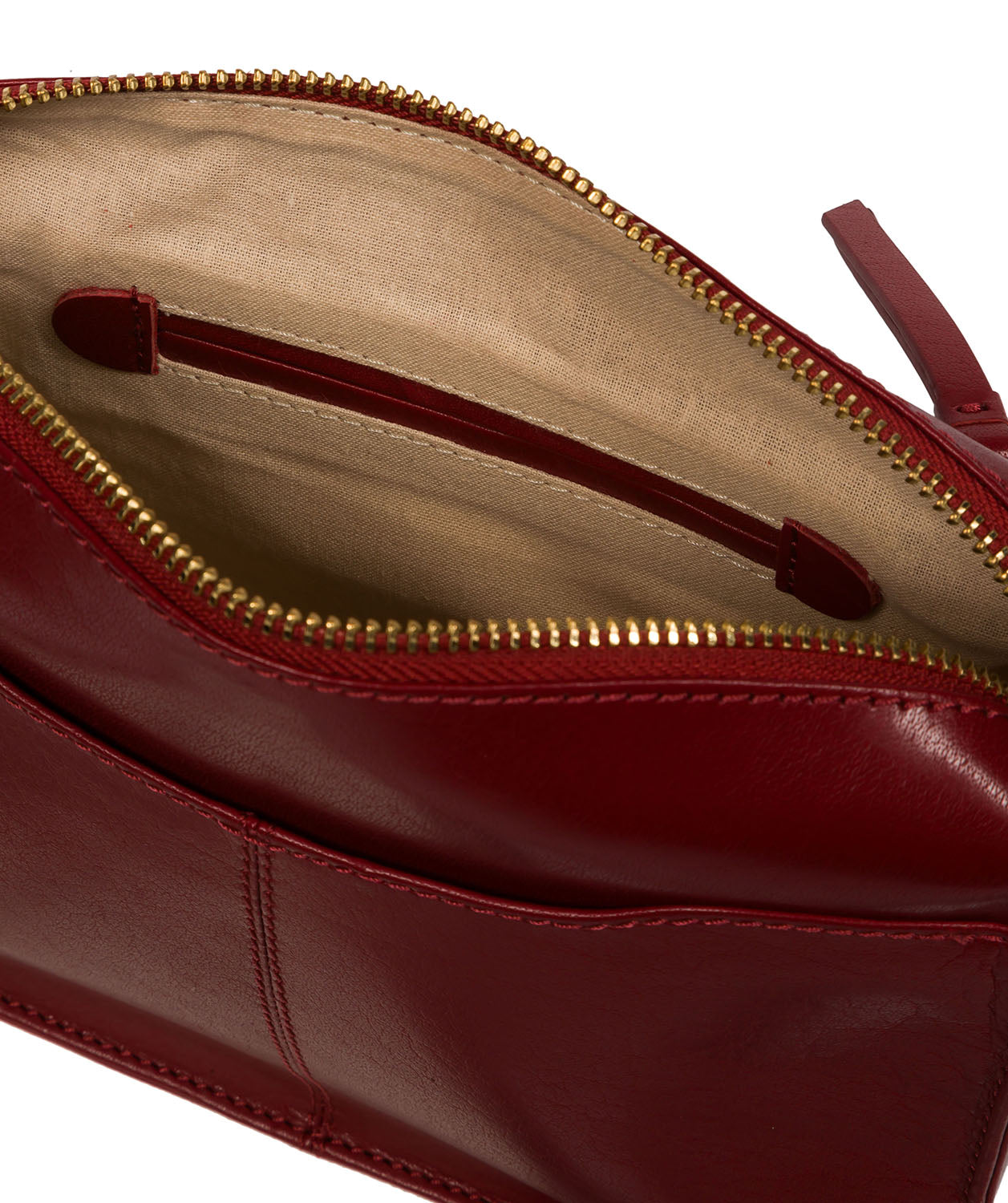 Conkca London Originals Collection Bags: 'Aurora' Chilli Pepper Leather Cross Body Bag