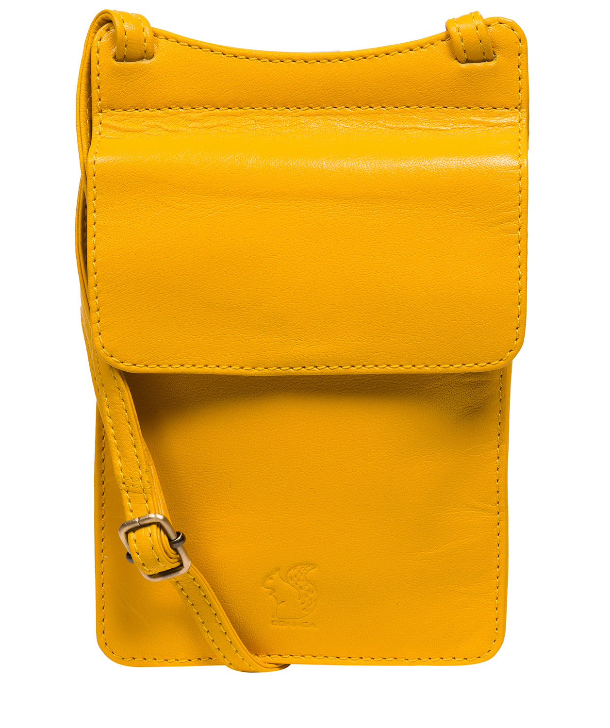 'Milly' Lemon Drop Leather Cross Body Phone Bag