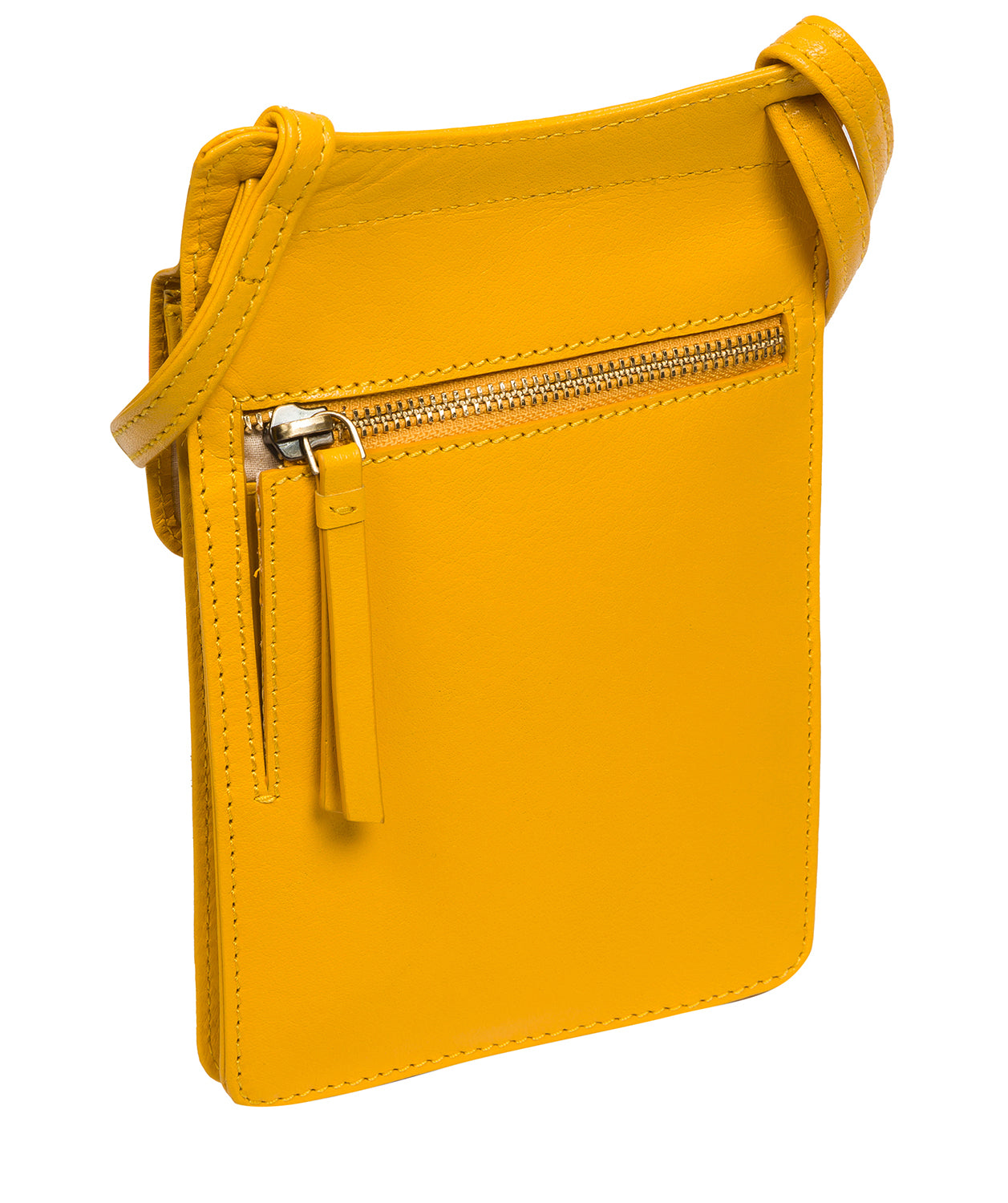 'Milly' Lemon Drop Leather Cross Body Phone Bag