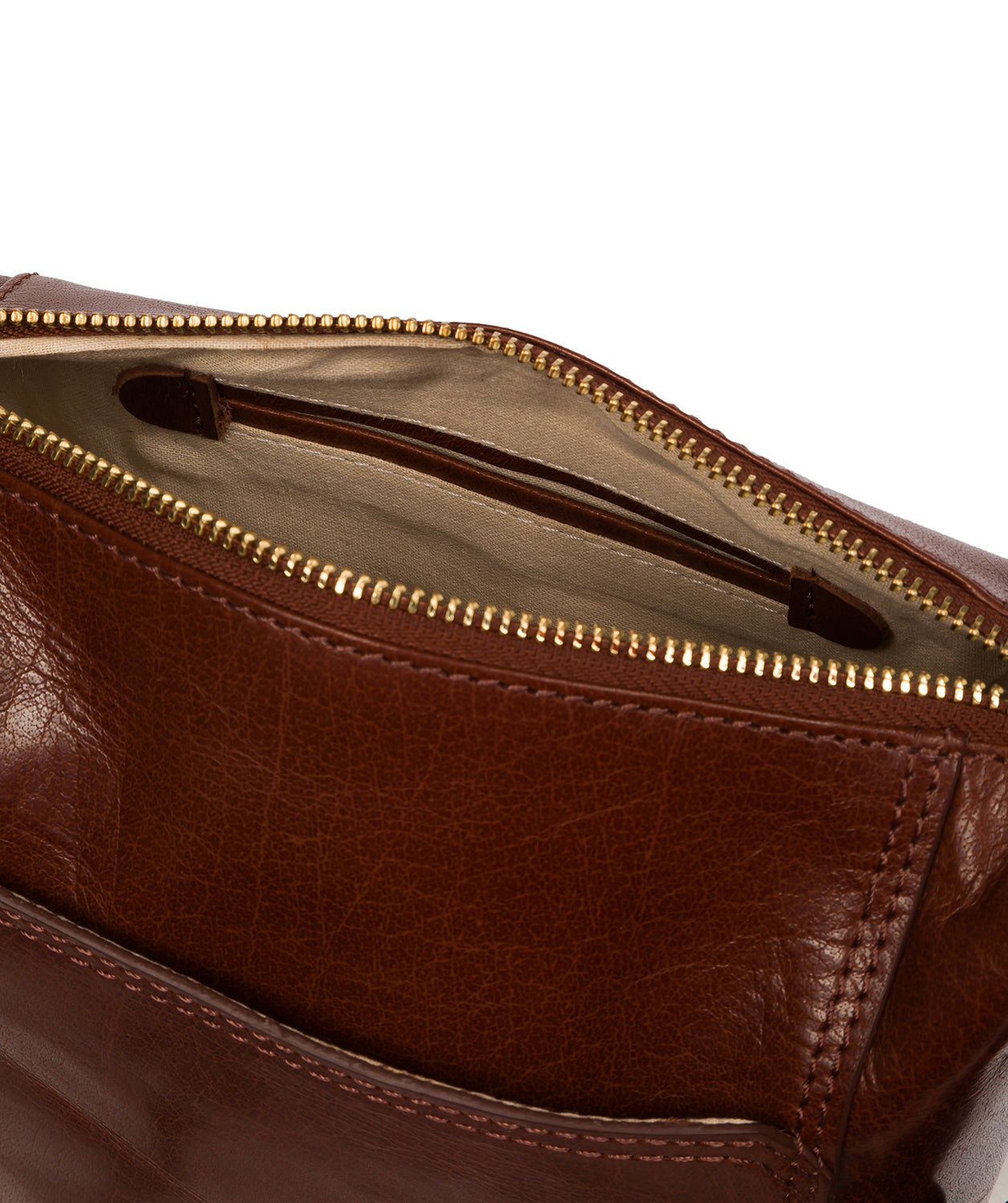 Conkca Signature Collection Bags: 'Kiki' Conker Brown Leather Shoulder Bag