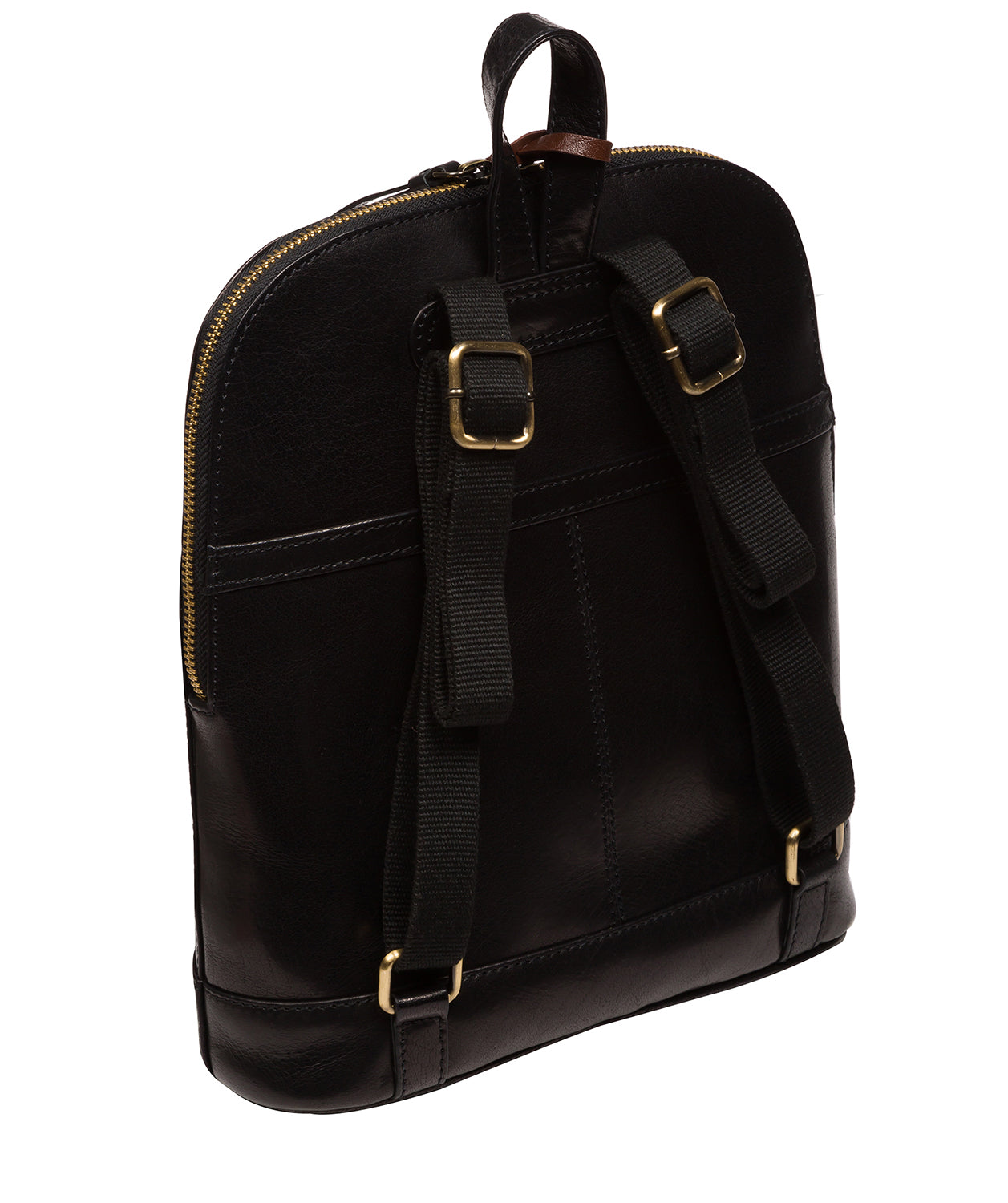 Conkca Signature Collection Bags: 'Amora' Black Leather Backpack