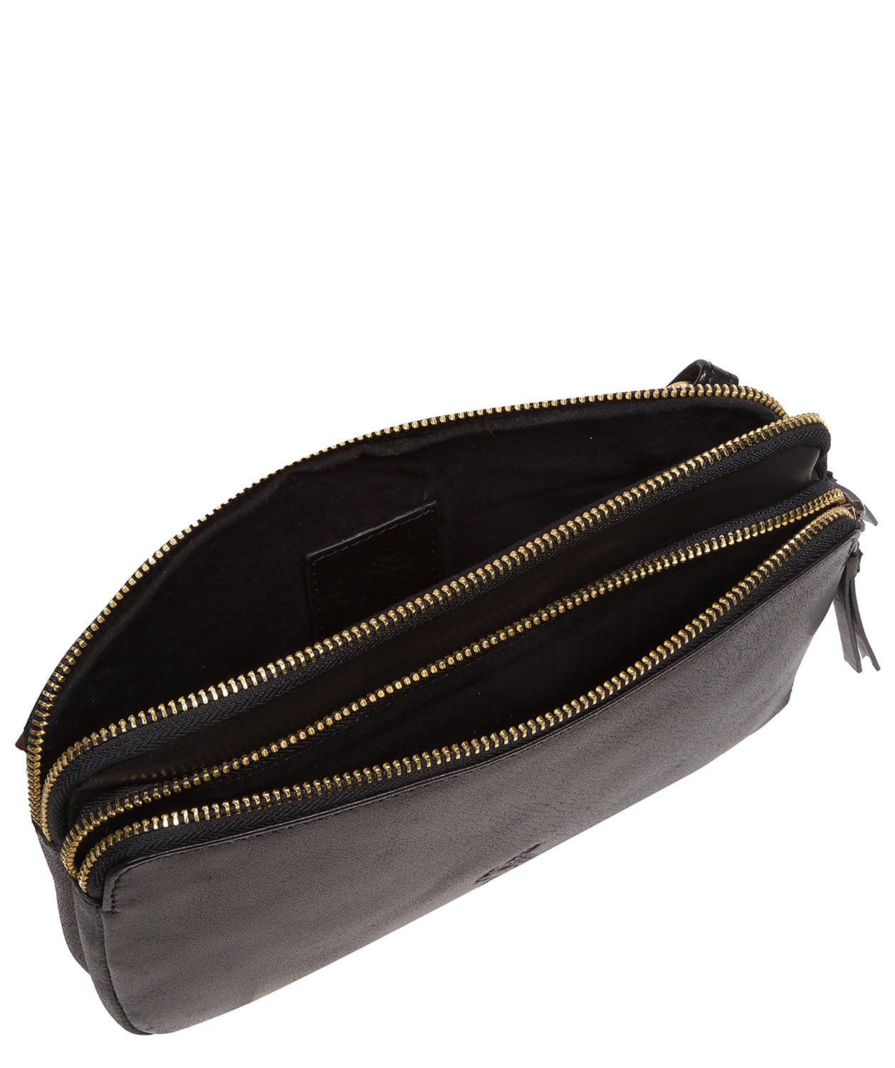 'Birdie' Black Leather Cross Body Bag
