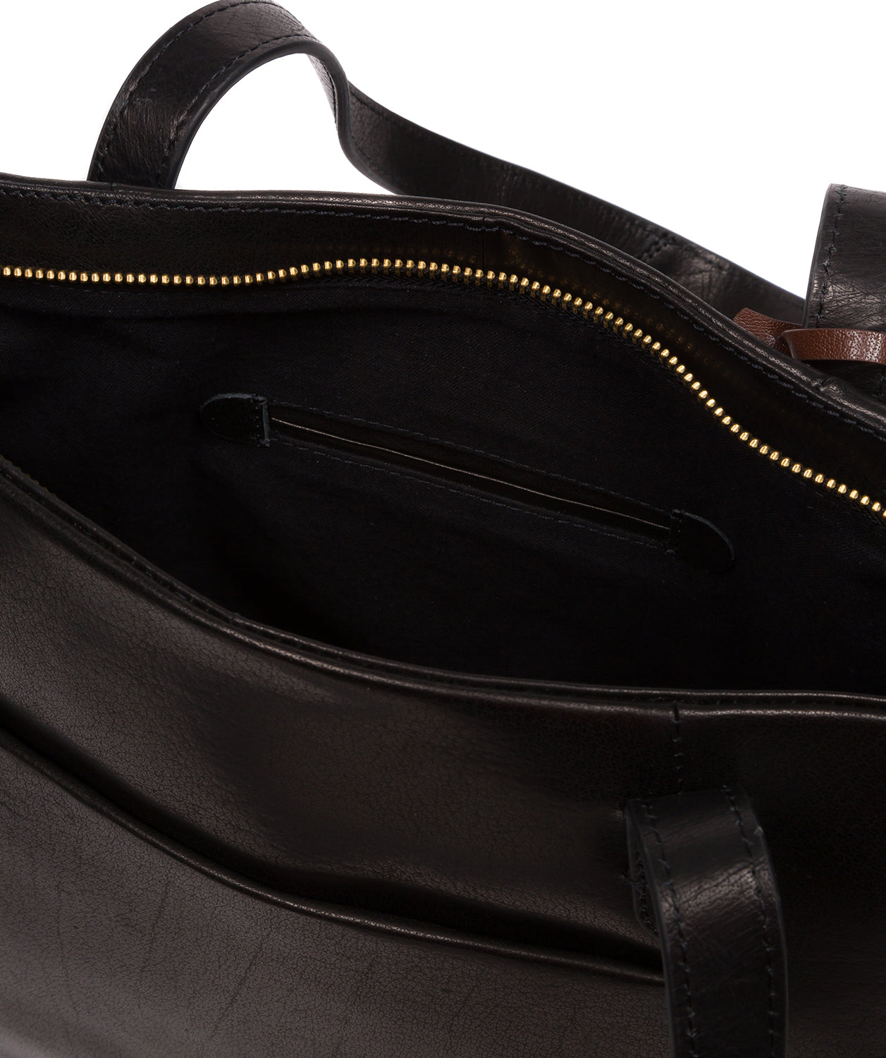 'Enola' Black Leather Tote Bag