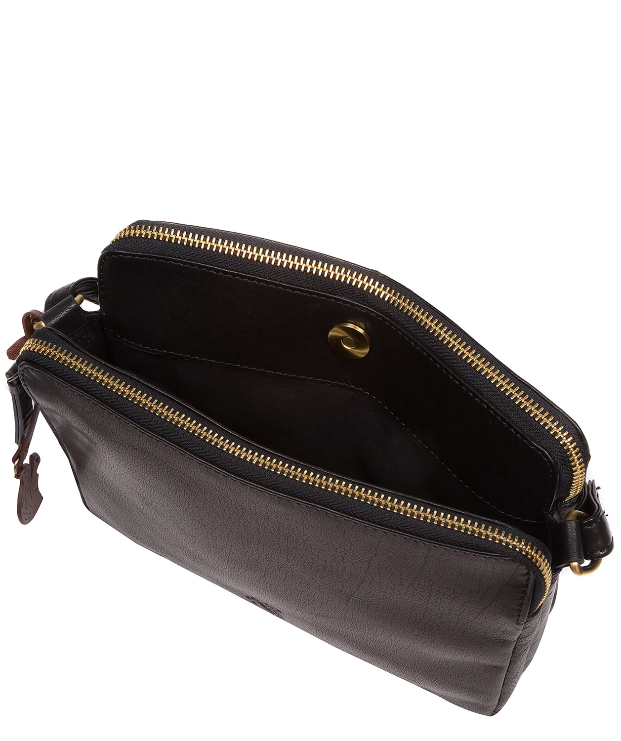 'Ember' Black Leather Cross Body Bag