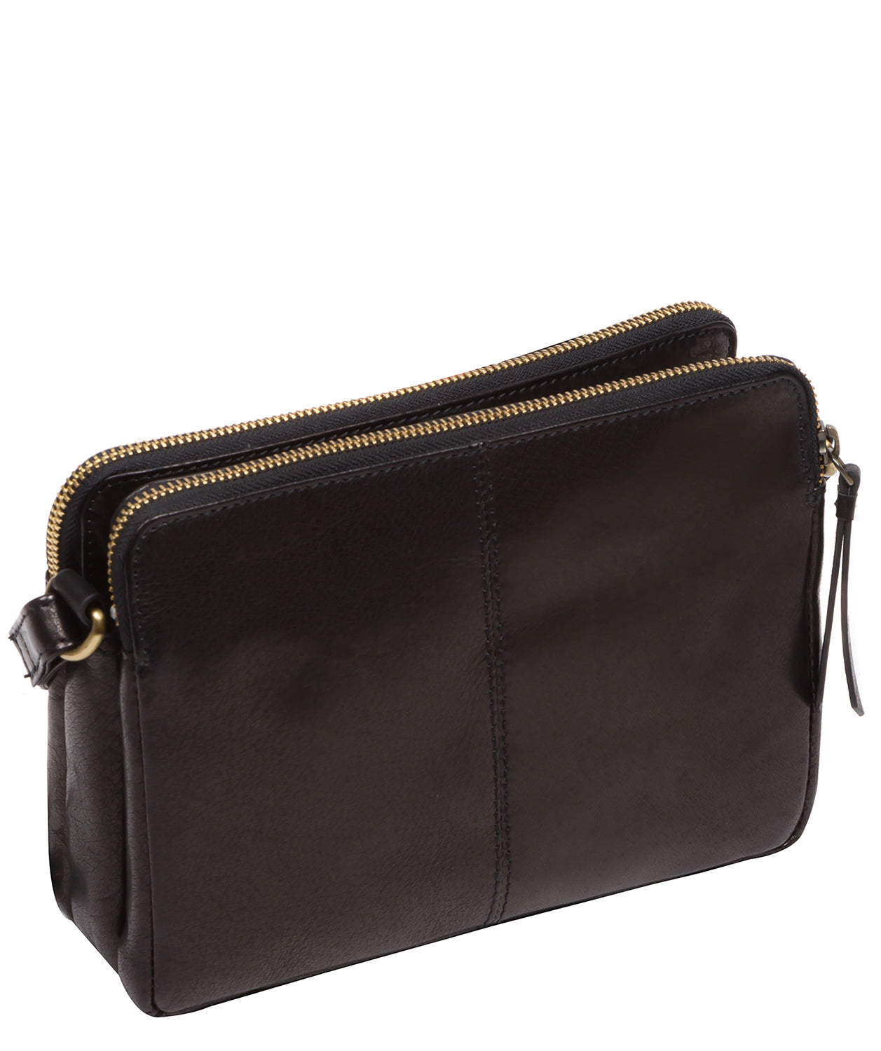 'Ember' Black Leather Cross Body Bag