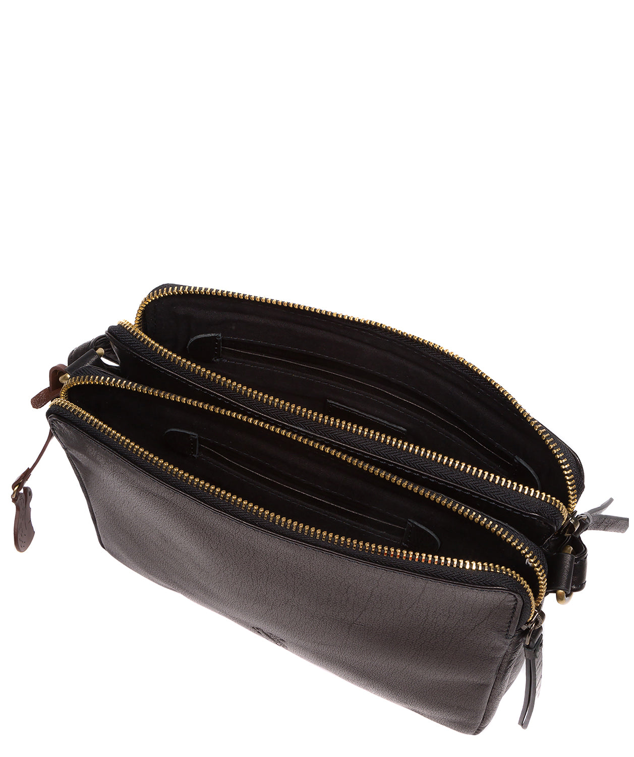 'Ember' Black Leather Cross Body Bag