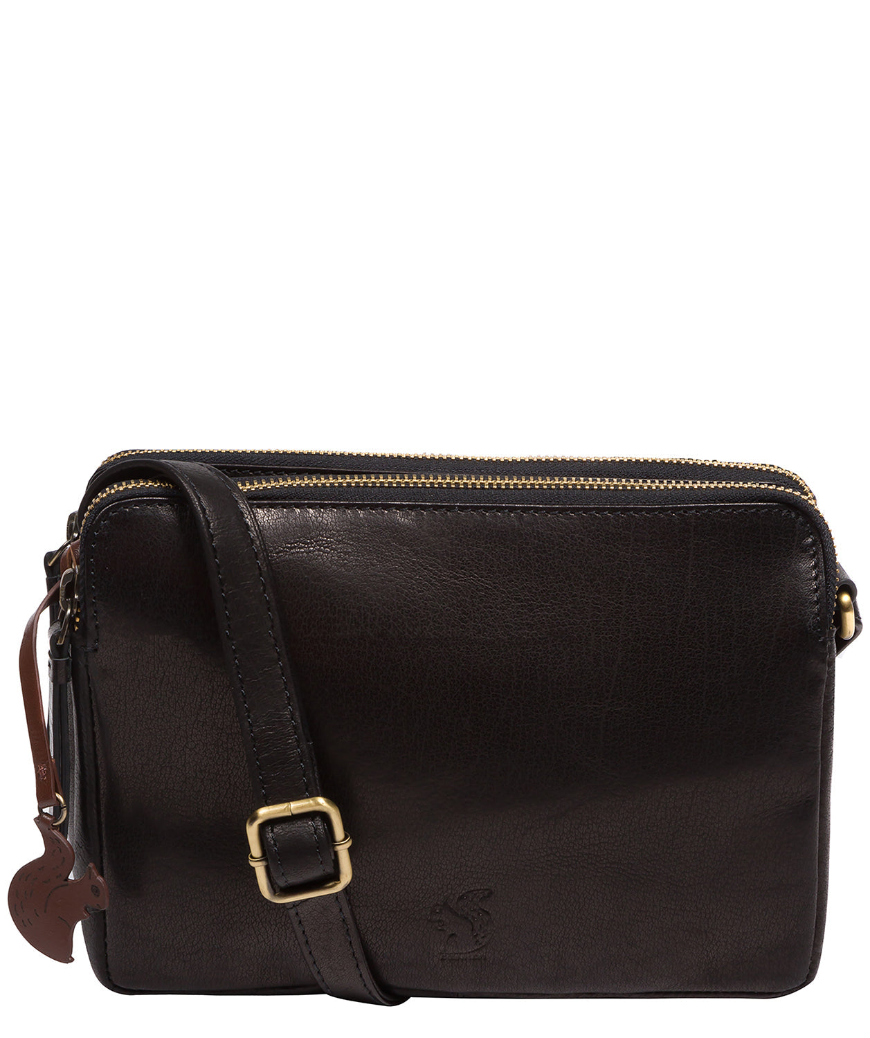'Ember' Black Leather Cross Body Bag