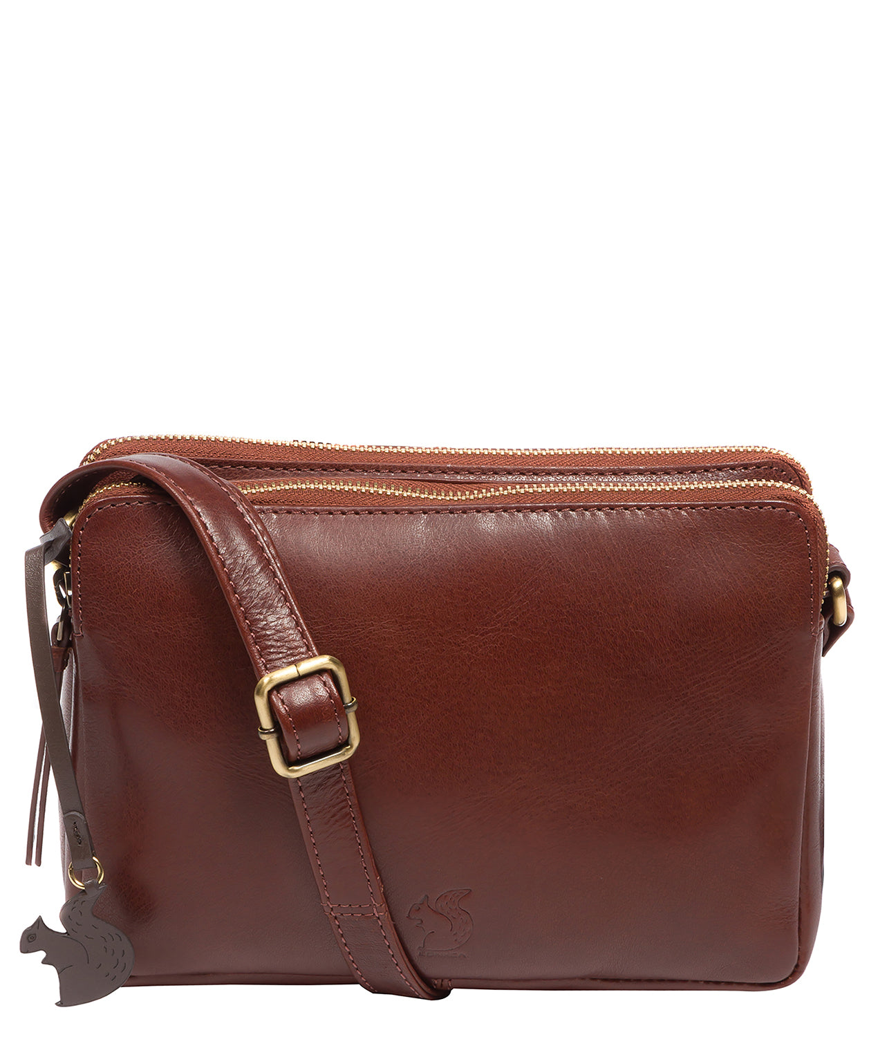 'Ember' Conker Brown Leather Cross Body Bag