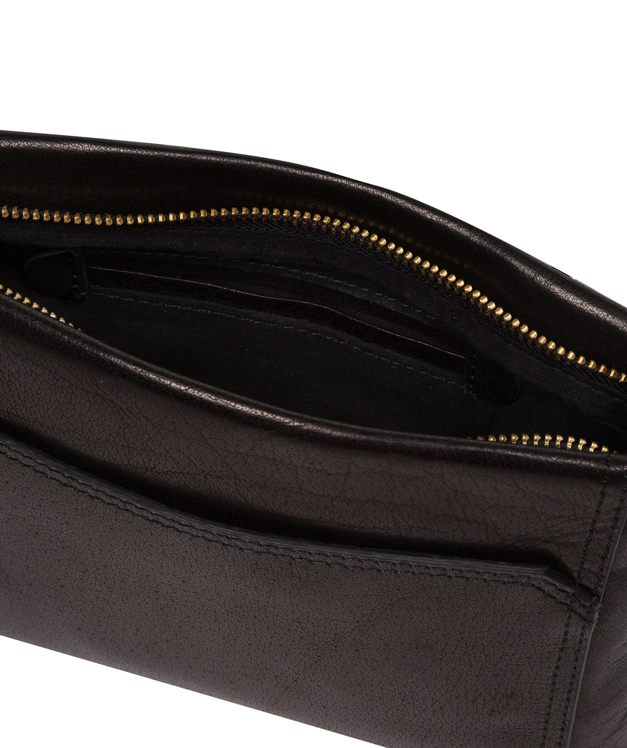 'Blossom' Black Leather Cross Body Bag