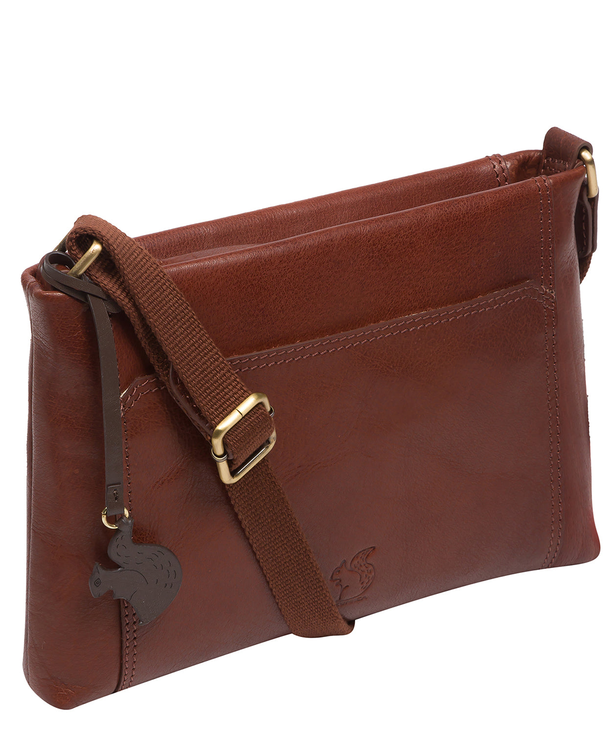 'Blossom' Conker Brown Leather Cross Body Bag
