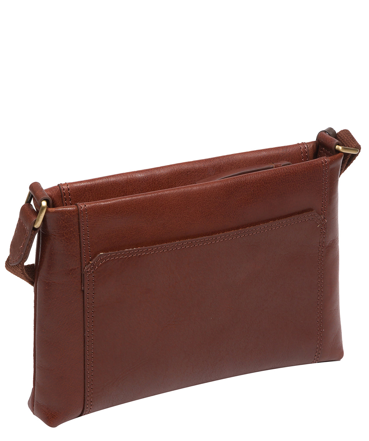 'Blossom' Conker Brown Leather Cross Body Bag