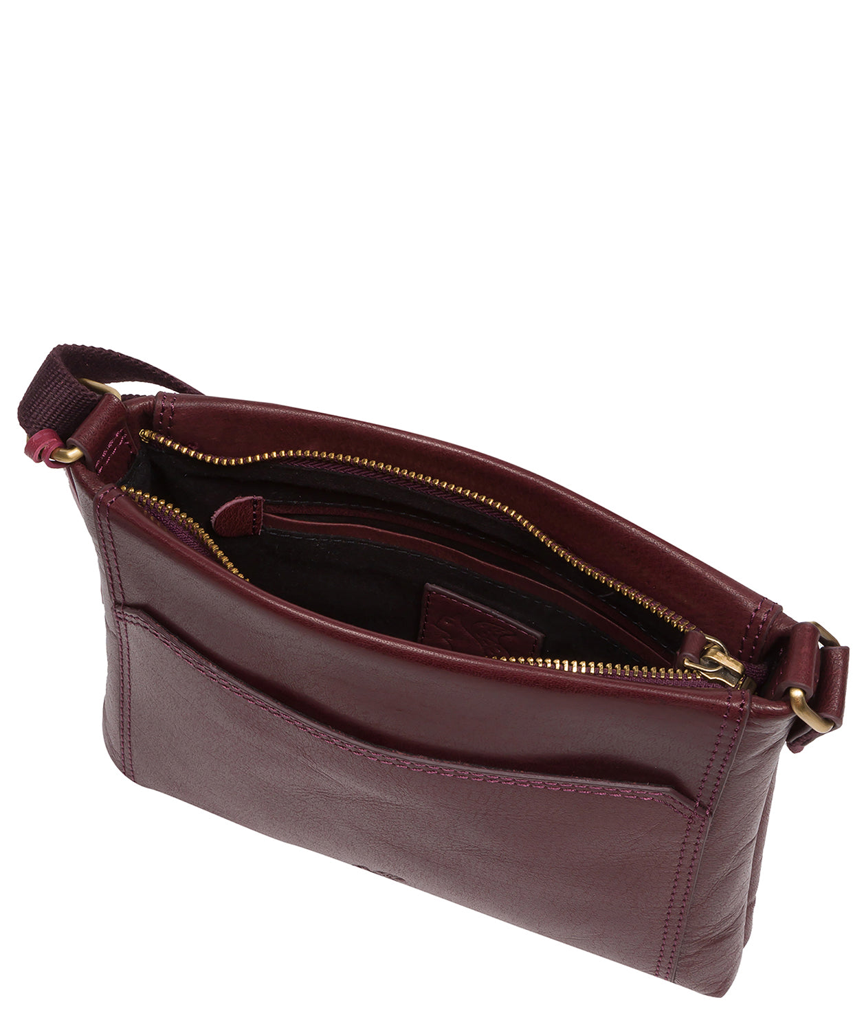 'Blossom' Plum Leather Cross Body Bag