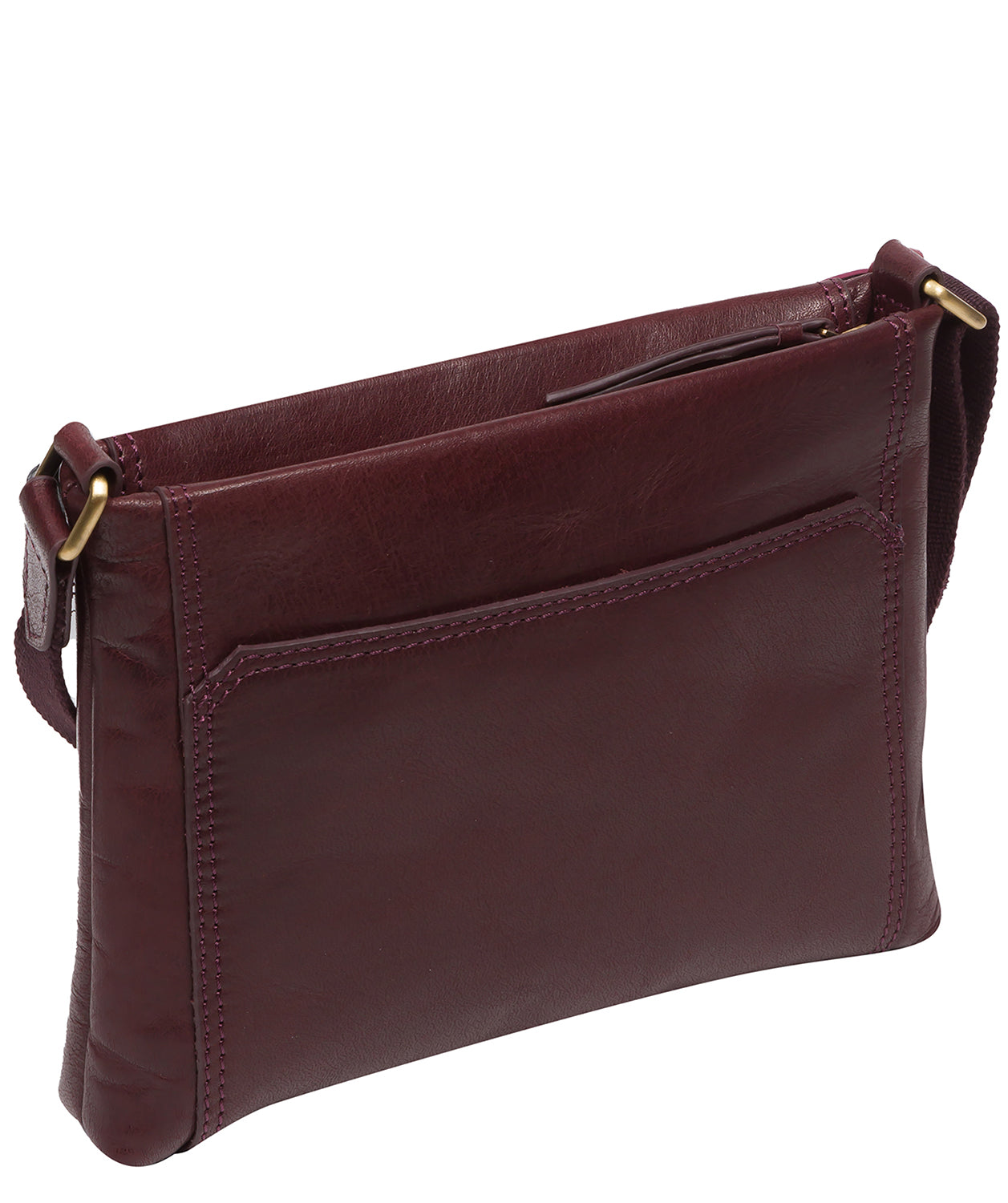 'Blossom' Plum Leather Cross Body Bag
