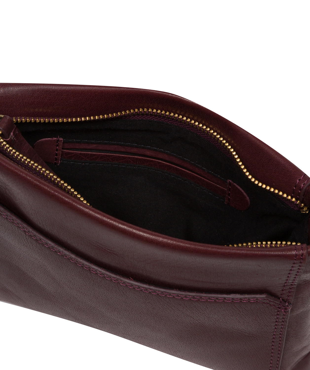 'Blossom' Plum Leather Cross Body Bag
