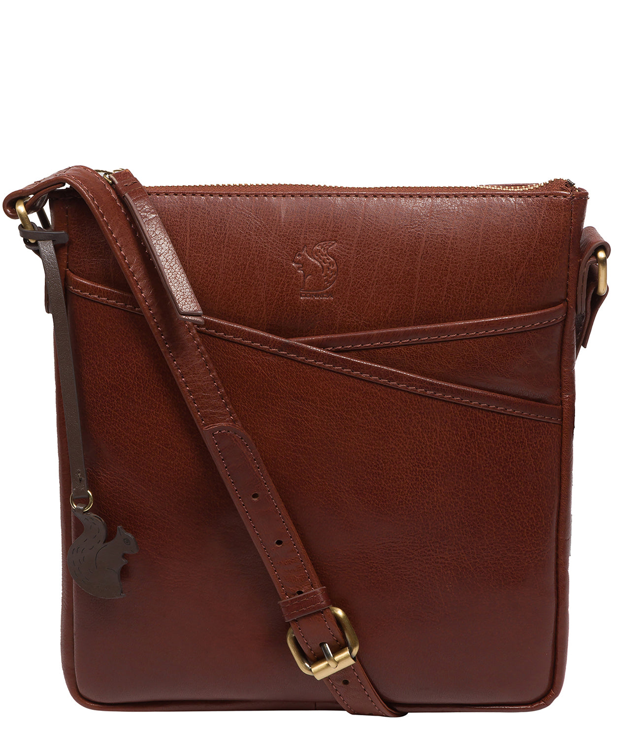 'Rose' Conker Brown Leather Cross Body Bag