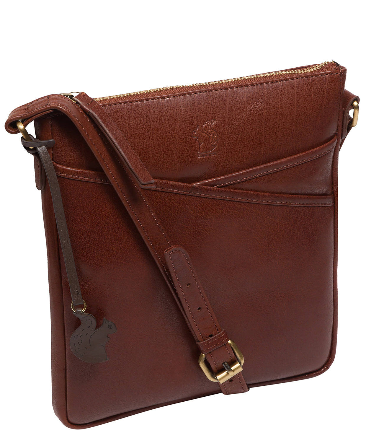 'Rose' Conker Brown Leather Cross Body Bag
