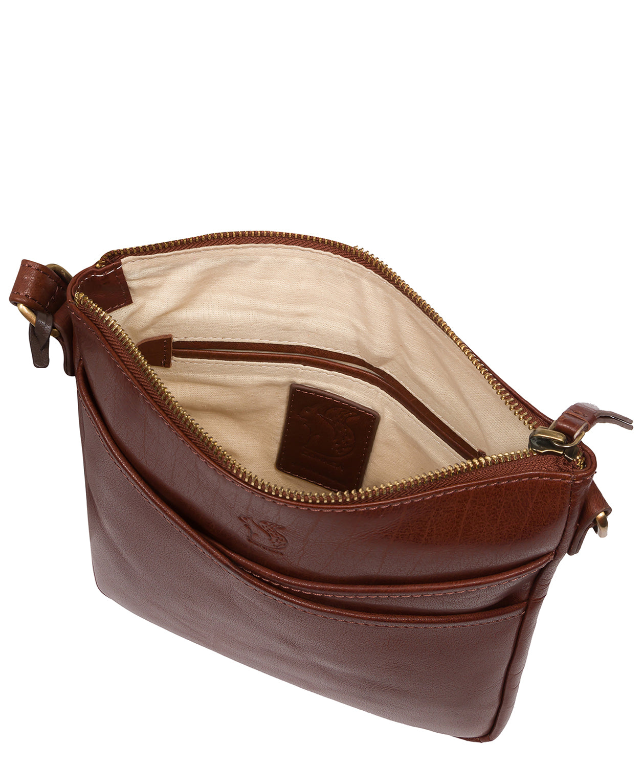 'Rose' Conker Brown Leather Cross Body Bag