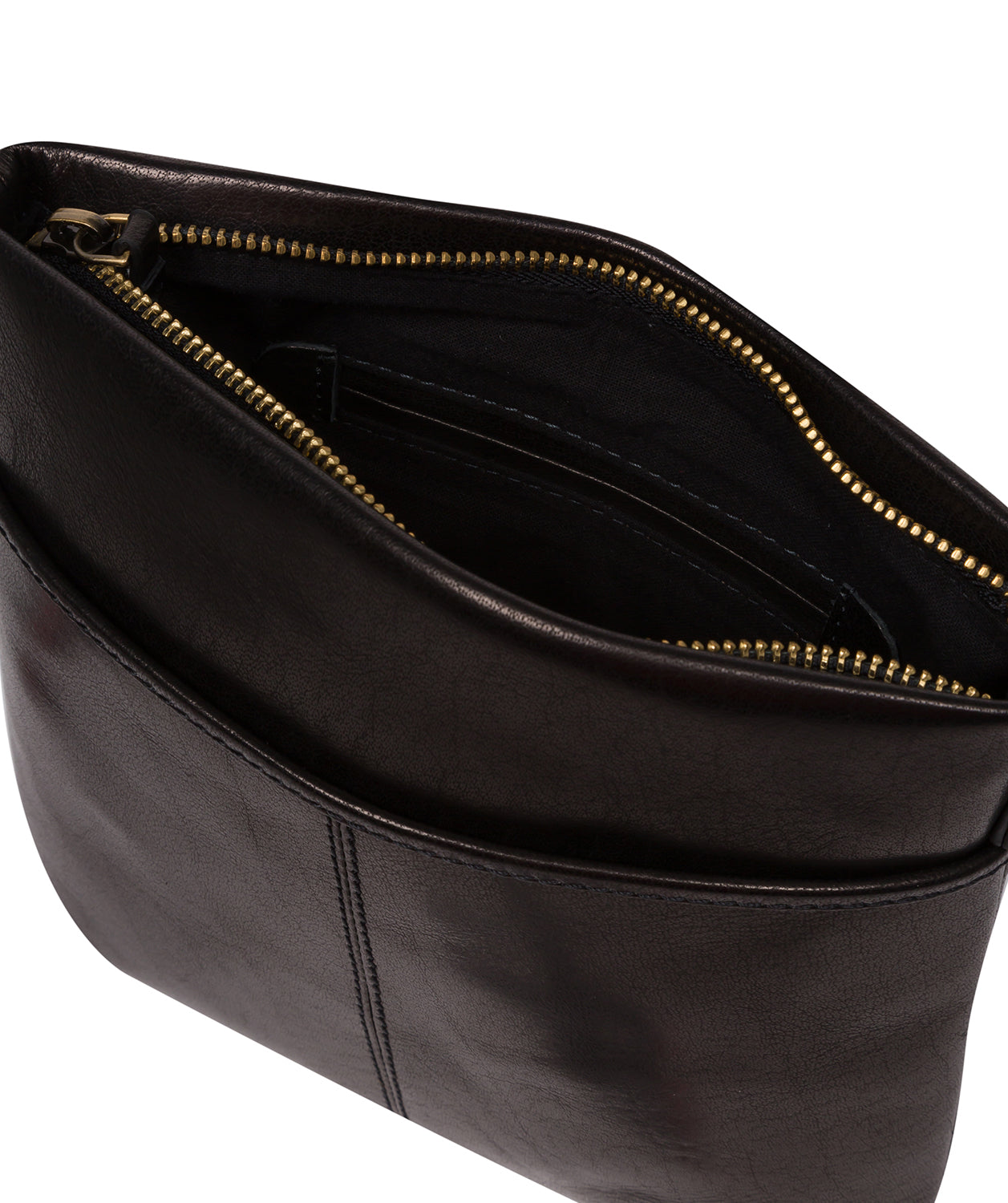'Sable' Black Leather Cross Body Bag